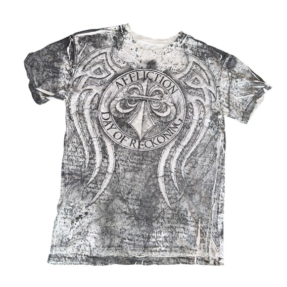 Y2K ▶️ Affliction ◀️ Day of Reckoning MMA T Shirt Large - Picture 3 of 11